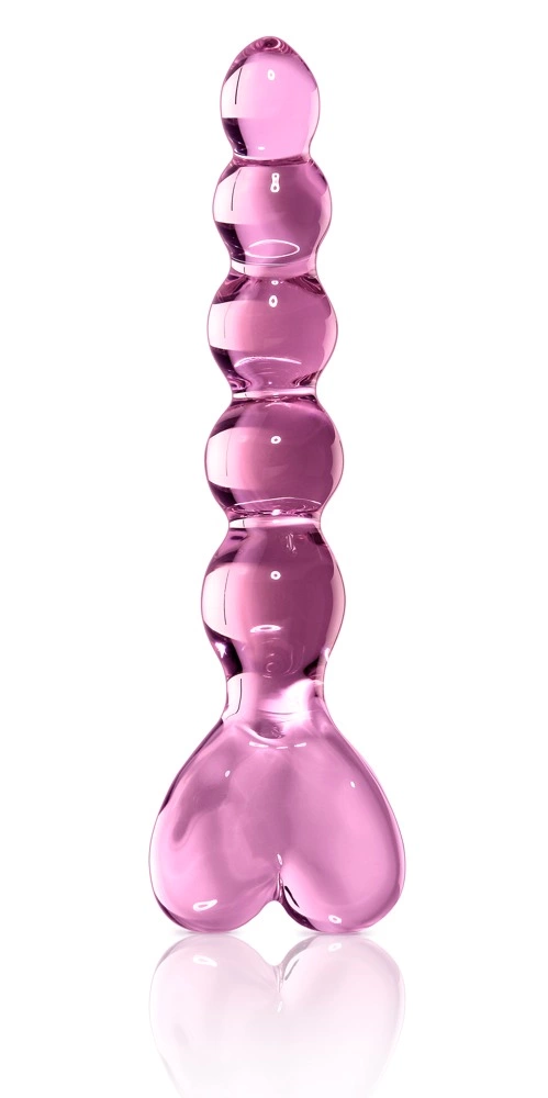 Icicles stiklinis dildo iš borosilikatinio stiklo, 20 cm