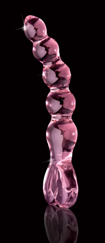 Icicles stiklinis dildo iš borosilikatinio stiklo, 20 cm
