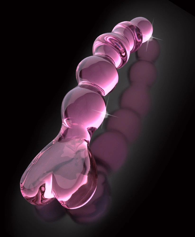 Icicles stiklinis dildo iš borosilikatinio stiklo, 20 cm