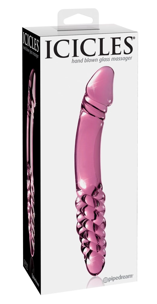 Icicles rankų darbo dildo iš borosilikatinio stiklo