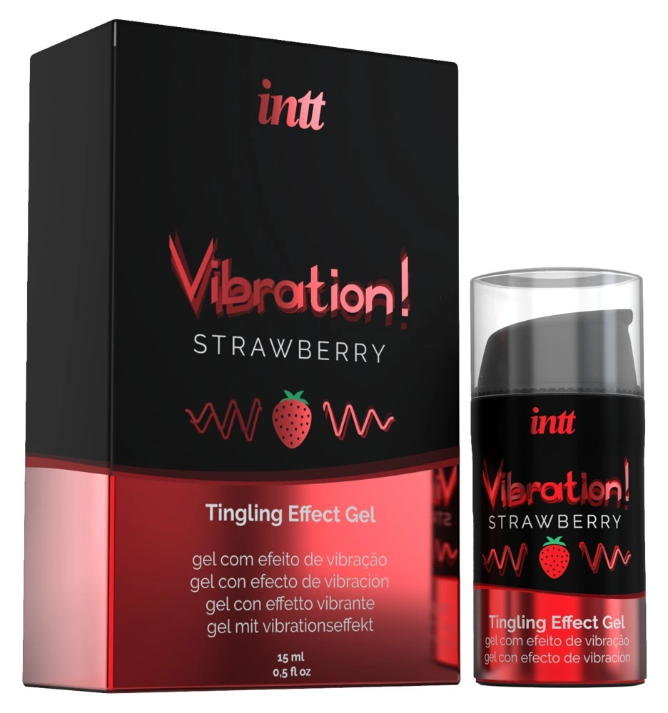 Intt šildantis intymus gelis su braškių aromatu, 15 ml