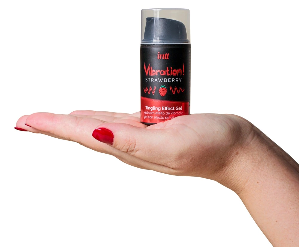 Intt šildantis intymus gelis su braškių aromatu, 15 ml