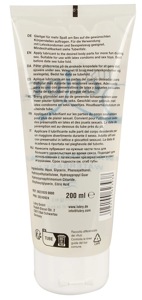 Just Glide lubrikantas vandens pagrindu, veganiškas, hipoalerginis, 200 ml