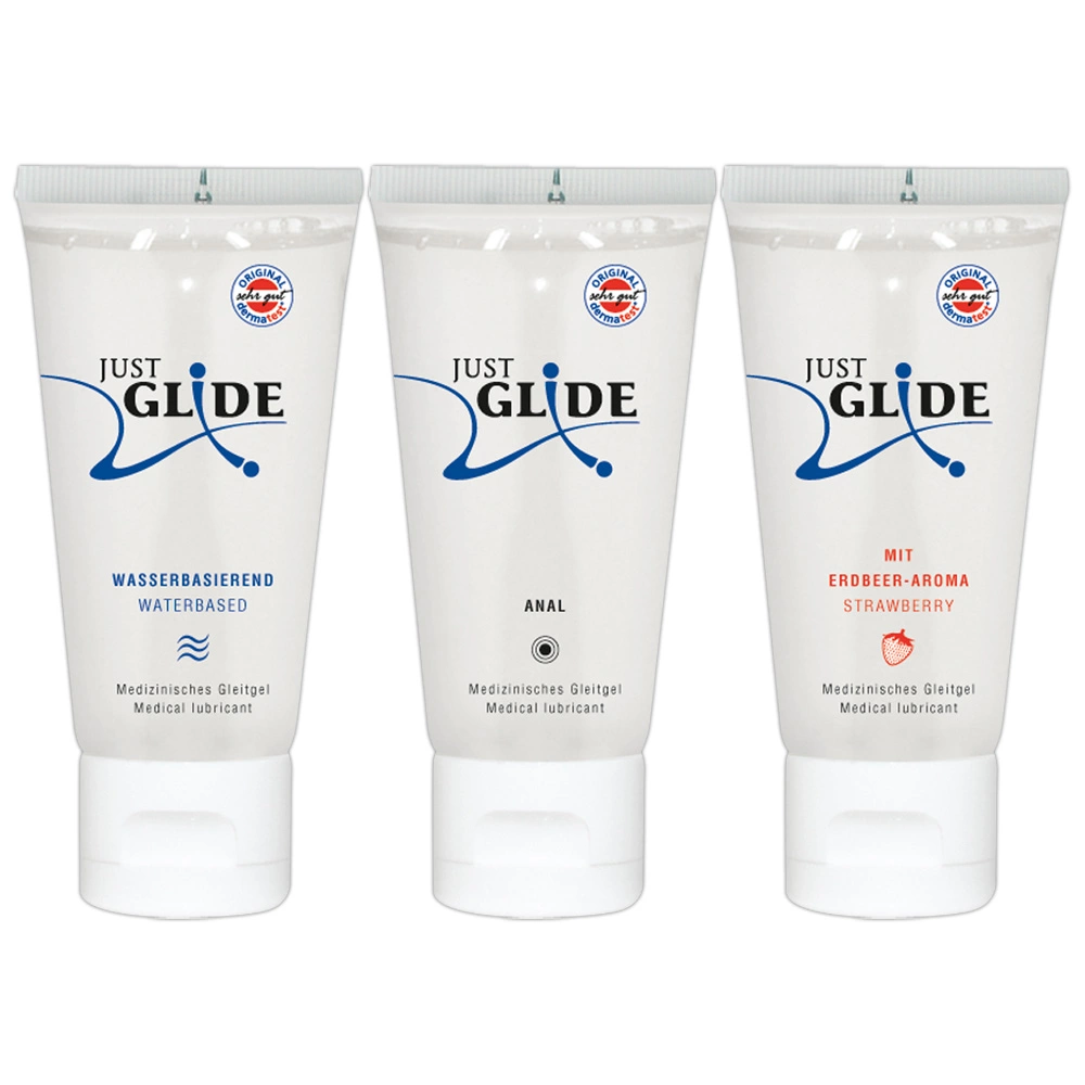 Just Glide lubrikantų rinkinys vandens pagrindu, 3 x 50 ml