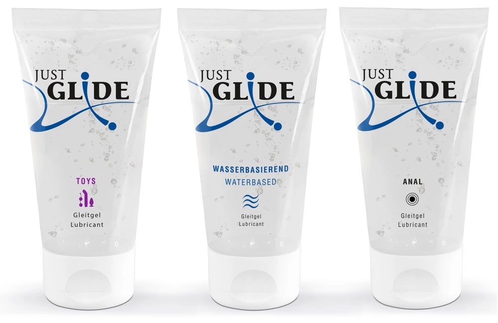 Just Glide lubrikantų rinkinys vandens pagrindu, 3 x 50 ml