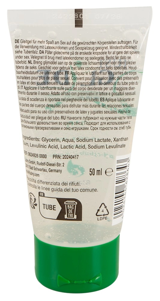 Just Glide Bio lubrikantas vandens pagrindu, veganiškas, 50 ml