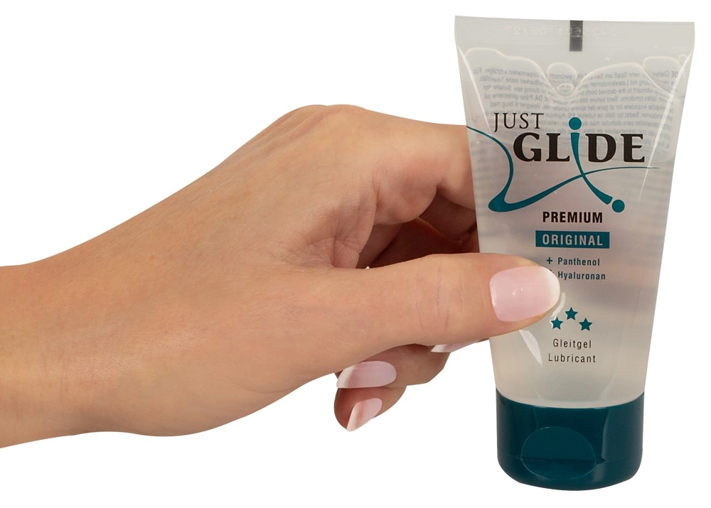 Just Glide Premium lubrikantas vandens pagrindu su hialurono rūgštimi ir pantenoliu, 50 ml