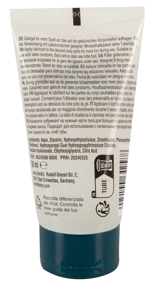 Just Glide Premium Anal lubrikantas su hialurono rūgštimi ir pantenoliu, 50 ml