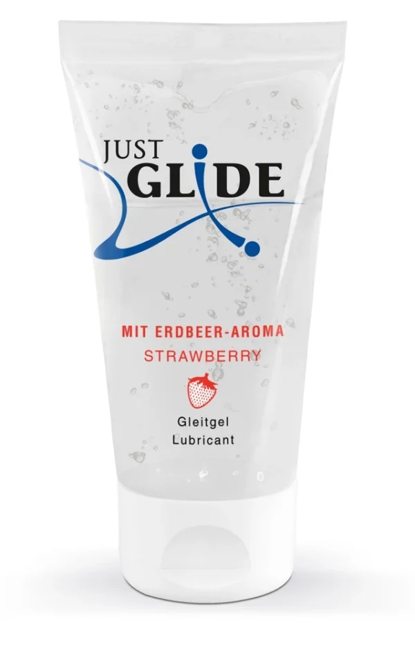 Just Glide lubrikantas vandens pagrindu su braškių aromatu, 50 ml
