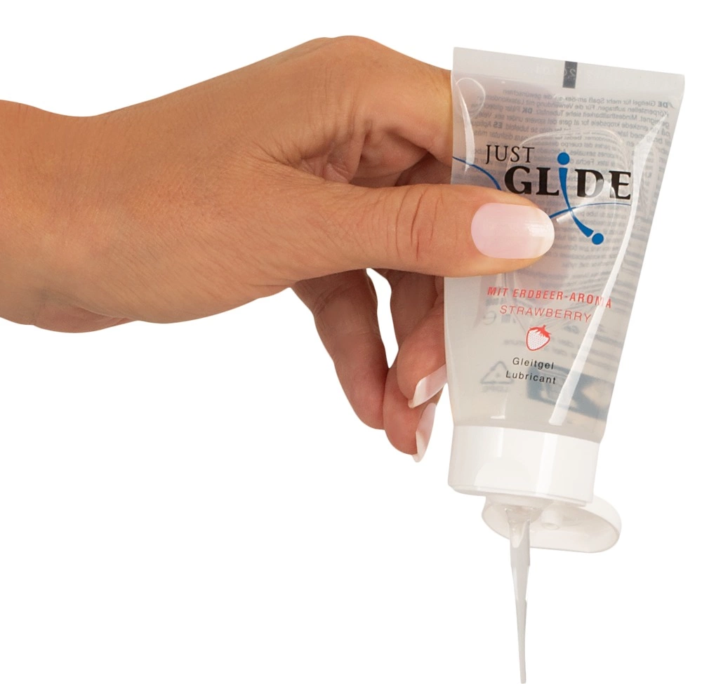 Just Glide lubrikantas vandens pagrindu su braškių aromatu, 50 ml