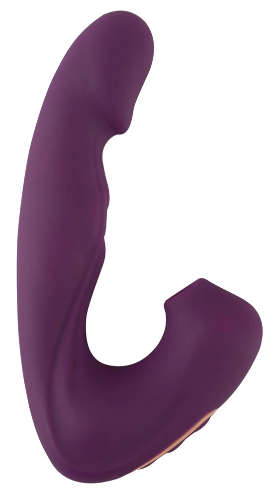 Javida keturių funkcijų vibratorius su judančiu liežuvėliu ir siurbimu, 18 cm