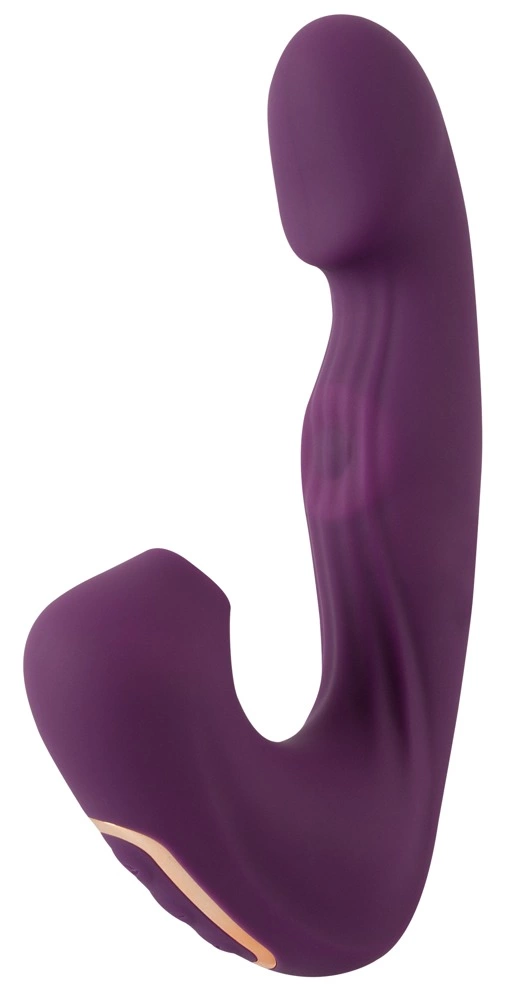 Javida keturių funkcijų vibratorius su judančiu liežuvėliu ir siurbimu, 18 cm