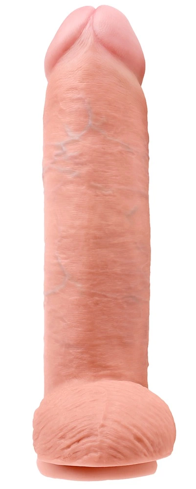 King Cock realistiškas dildo su siurbtuku, 30,5 cm, kūno spalvos