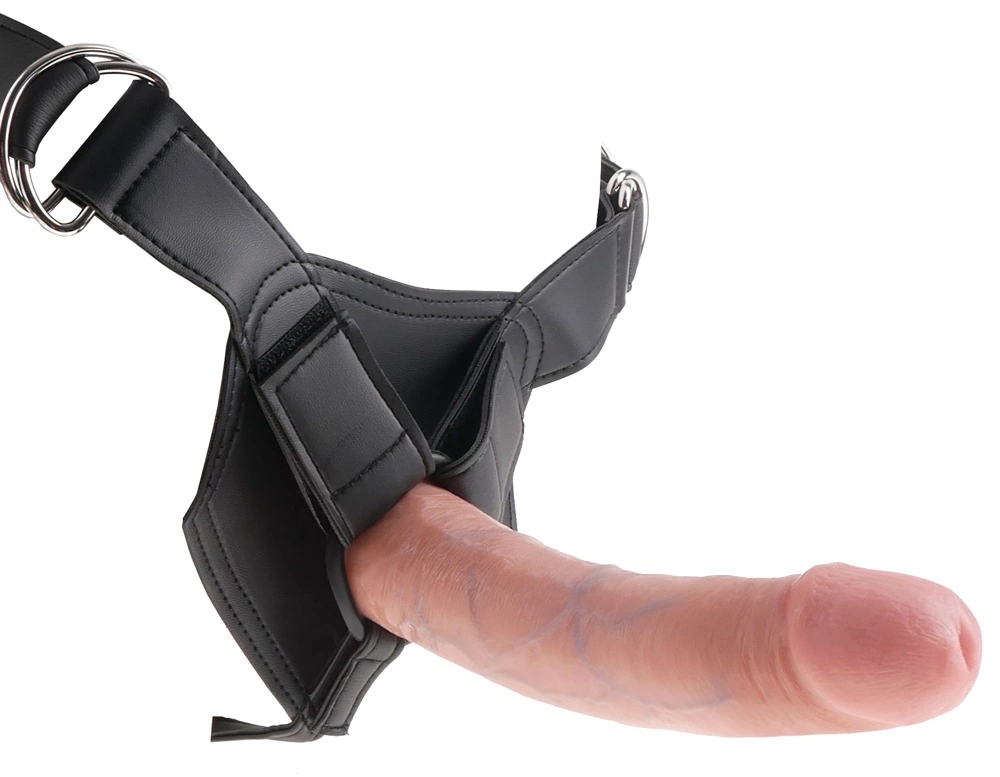 King Cock strap-on su reguliuojamais diržais ir nuimamu dildo, 20 cm