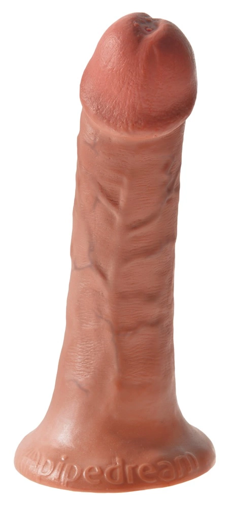 King Cock 6″ realistiškas dildo su siurbtuku, tamsesnio kūno atspalvio, 17 cm