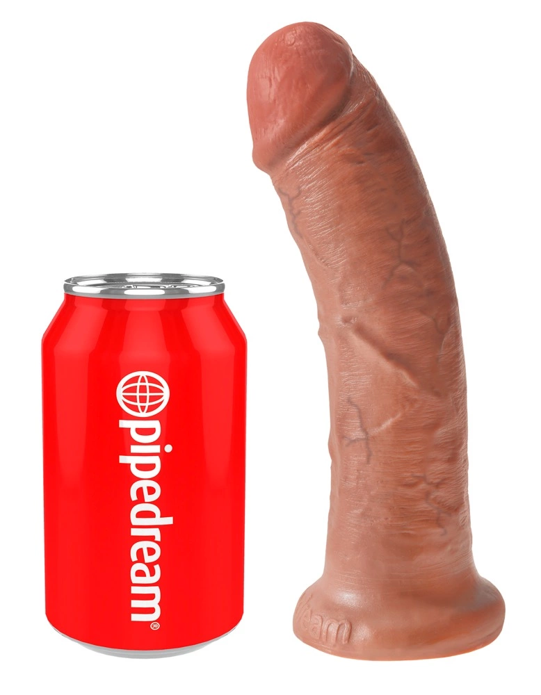 King Cock 8″ realistiškas dildo su siurbtuku, kūno spalvos