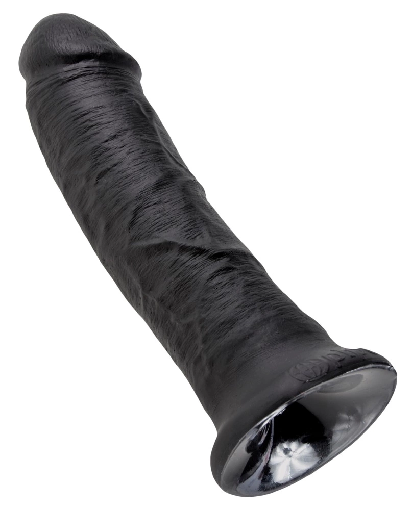 King Cock 8″ realistiškas dildo su siurbtuku, juodas