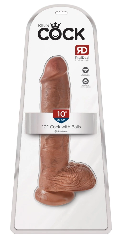 King Cock realistiškas dildo su siurbtuku, 25,4 cm
