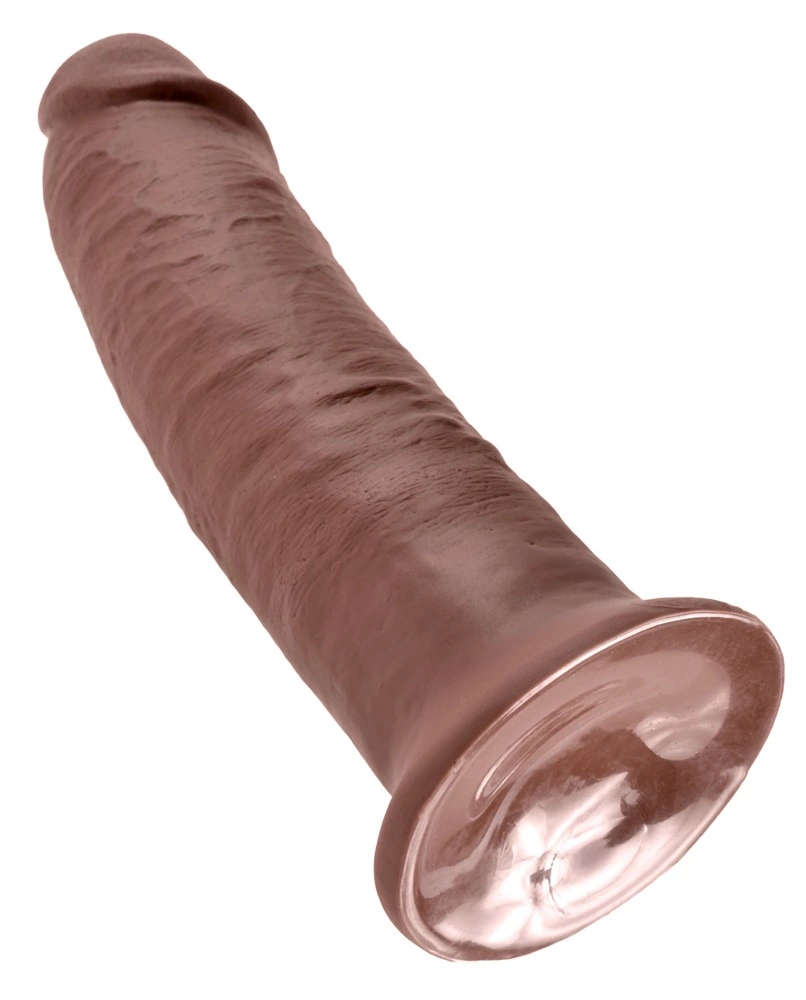 King Cock realistiškas dildo su siurbtuku, 25 cm, rudas