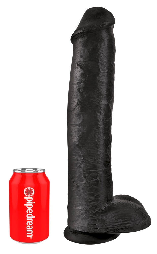 King Cock 15″ didelis realistiškas dildo su siurbtuku, tamsus