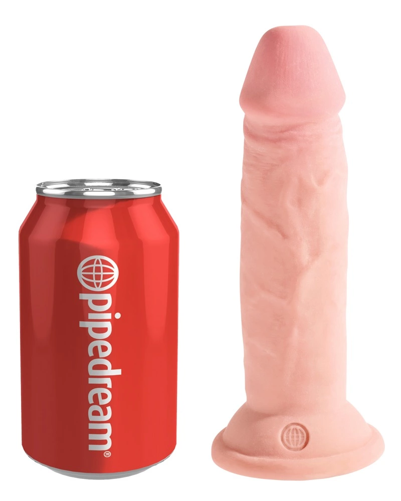 King Cock Plus Triple Density 6 colių realistiškas dildo su siurbtuku, kūno spalvos