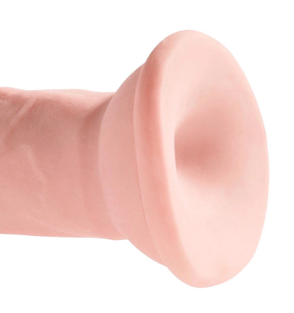 King Cock Plus Triple Density 6 colių realistiškas dildo su siurbtuku, kūno spalvos