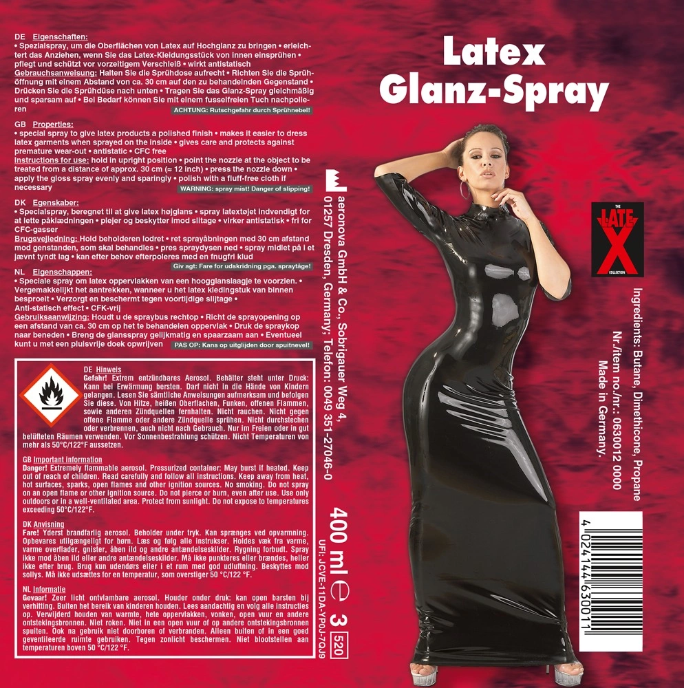 Late X purškiamas latekso blizgiklis, 400 ml