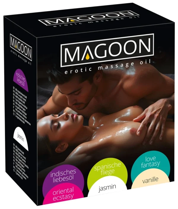 Magoon masažo aliejų rinkinys, 6 x 50 ml, įvairūs aromatai