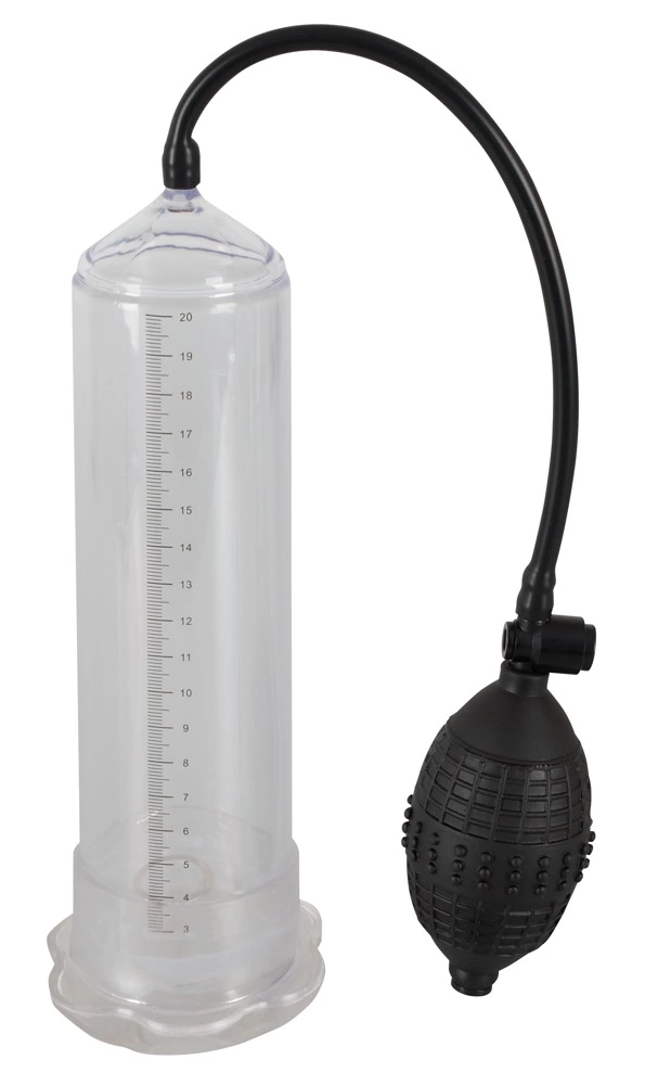 Mister Boner penio pompa su skale ir apsauginiu vožtuvu, skaidri, 22 cm