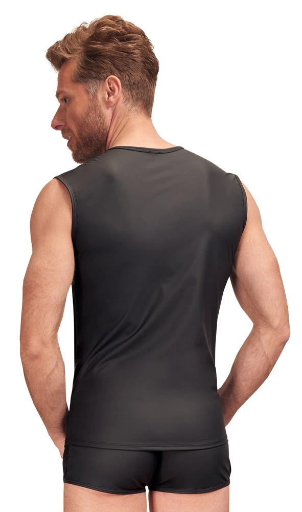 NEK vyriški marškinėliai be rankovių su tinklelio intarpais, juodi, 2XL