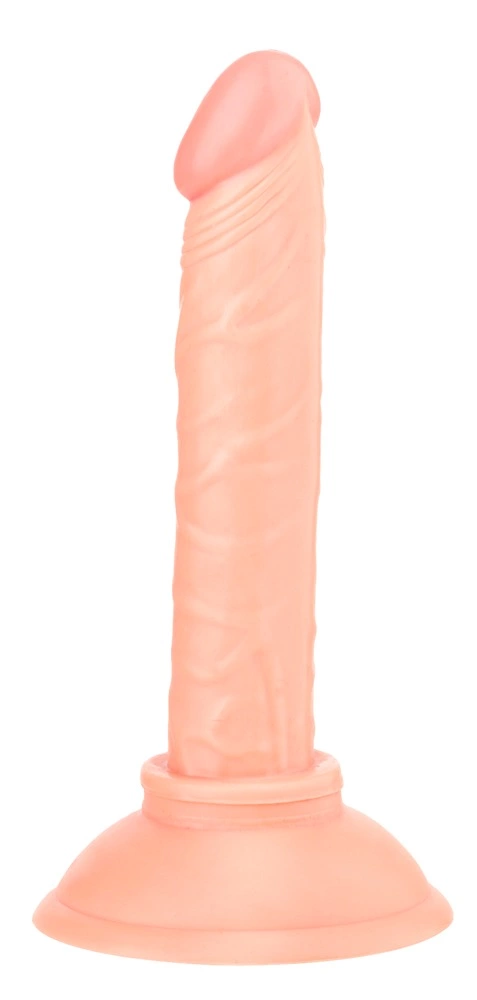 NMC lankstus PVC dildo su siurbtuku, kūno spalvos, 15 cm