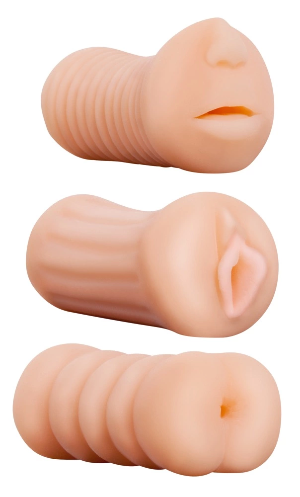 NMC masturbatorių rinkinys, 3 vnt., iš TPR, 11 cm