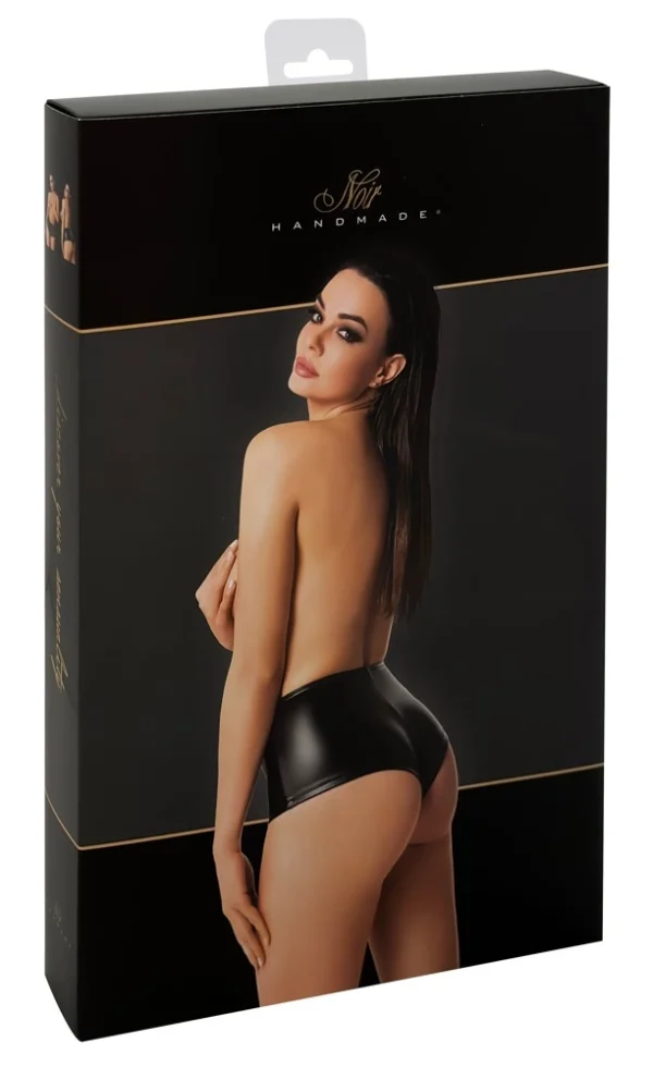 Noir Orgia Mysteria aukšto liemens Powerwetlook kelnaitės, juodos, S