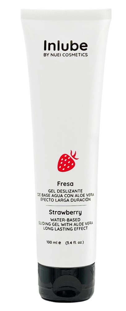 Nuei Inlube veganiškas lubrikantas vandens pagrindu su alaviju, braškių aromato, 100 ml