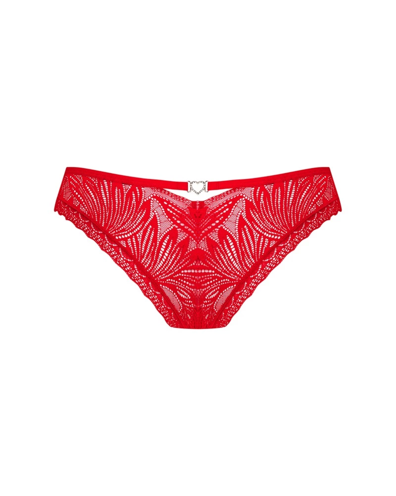 Obsessive Chilisa nėriniuotos kelnaitės su gėlių raštu, raudonos, XL/2XL