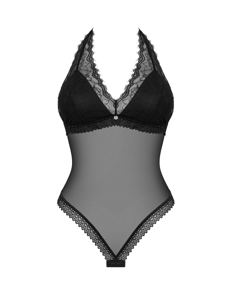 Obsessive Medilla bodis su nėriniais, M/L, juodas