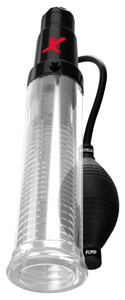 PDX Elite 2 viename penio pompa ir masturbatorius su vibracija, 33 cm
