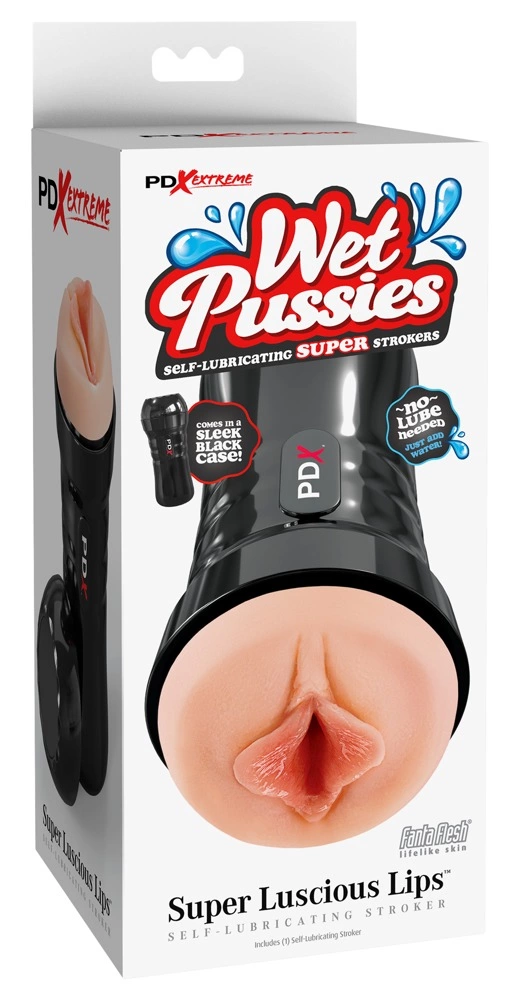 Pipedream PDX Extreme Super Luscious Lips masturbatorius, naudojamas su vandeniu