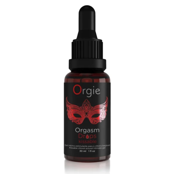 Orgie Orgasm Drops Kissable intymus gelis su skoniu, 30 ml