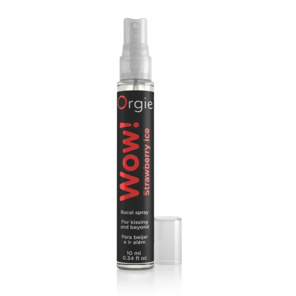 Orgie Wow! burnos purškiklis, braškės ir mentolis, 10 ml