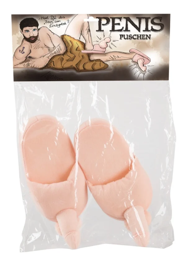 Orion Brand pliušinės šlepetės su linksmu motyvu, kūno spalvos, iki 40 dydžio
