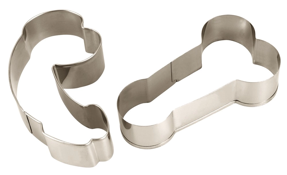 Orion Brand metalinės sausainių formelės, sidabrinės, 2 vnt.