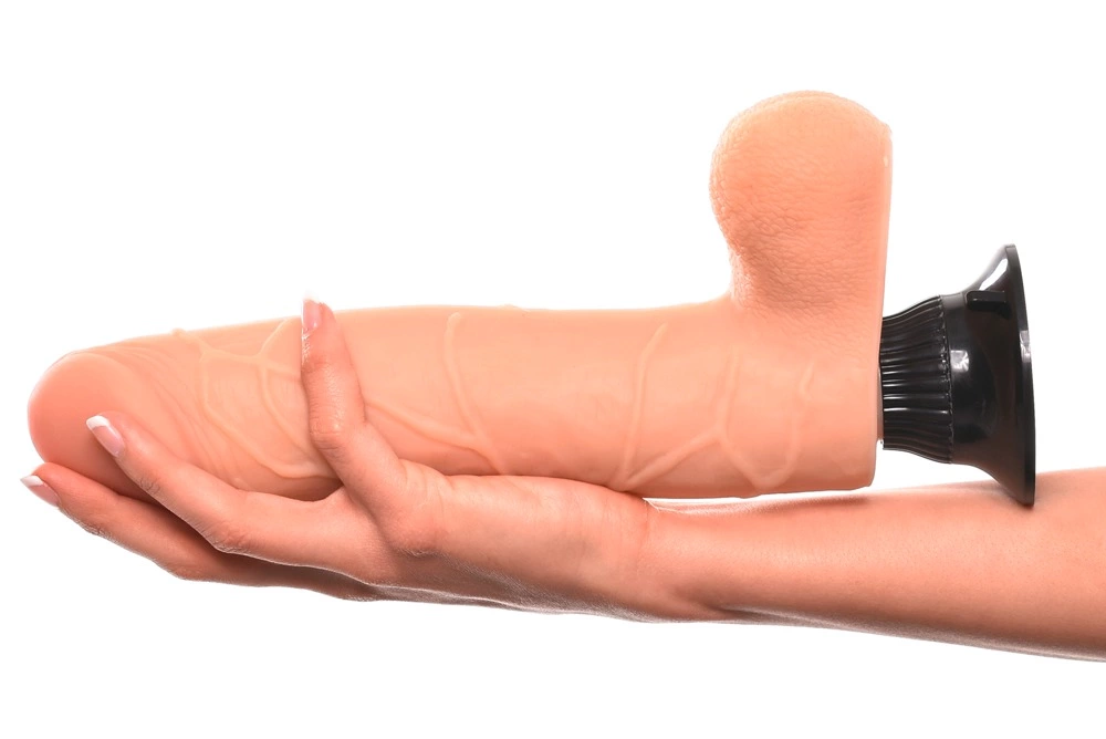 Real Feel Deluxe realistiškas vibratorius su siurbtuku, 24 cm