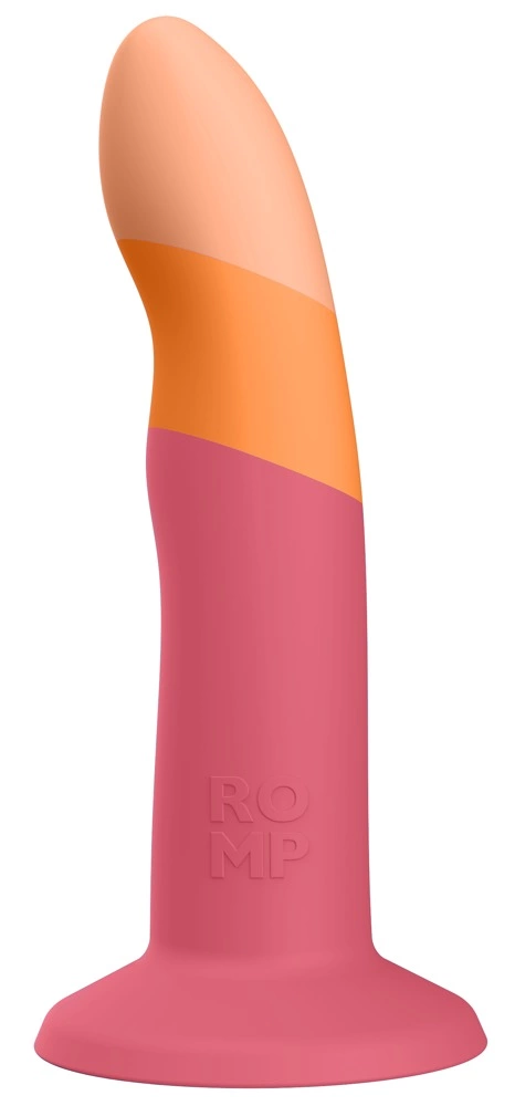 Romp Dizi banguotas silikoninis dildo su siurbtuku, violetinis, 18 cm