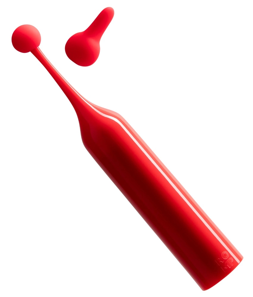 Romp Pop Mini vibratorius su 2 keičiamais silikoniniais antgaliais