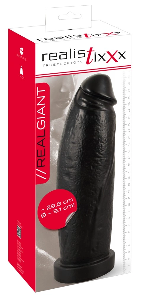 Realistixxx Real Giant didelis realistiškas dildo, 29,8 cm