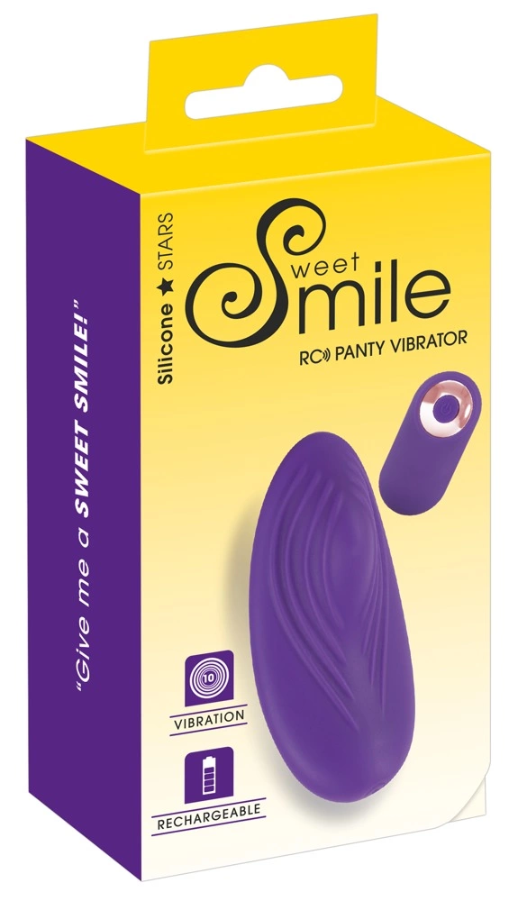 Sweet Smile Panty RC vibratorius kelnaitėms su nuotolinio valdymo pulteliu, violetinis