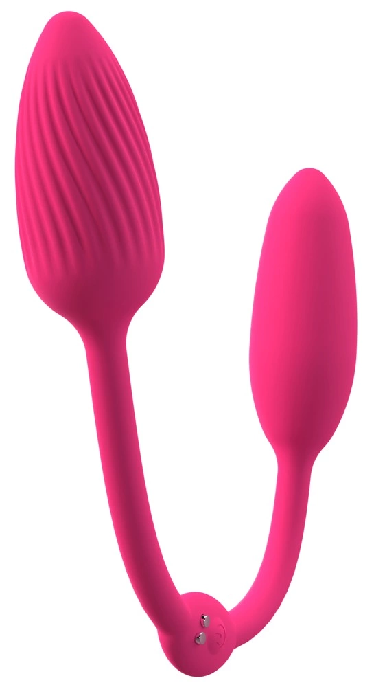 Sweet Smile RC Double Pleasure vibruojantys kamuoliukai su pulteliu, rožiniai