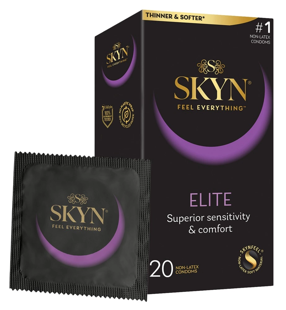 Skyn Elite ploni prezervatyvai iš poliizopreno, be latekso, 20 vnt.