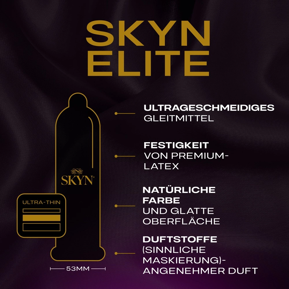 Skyn Elite ploni prezervatyvai iš poliizopreno, be latekso, 20 vnt.